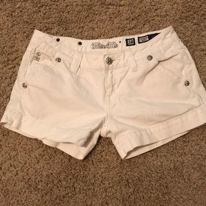 White Miss Me shorts